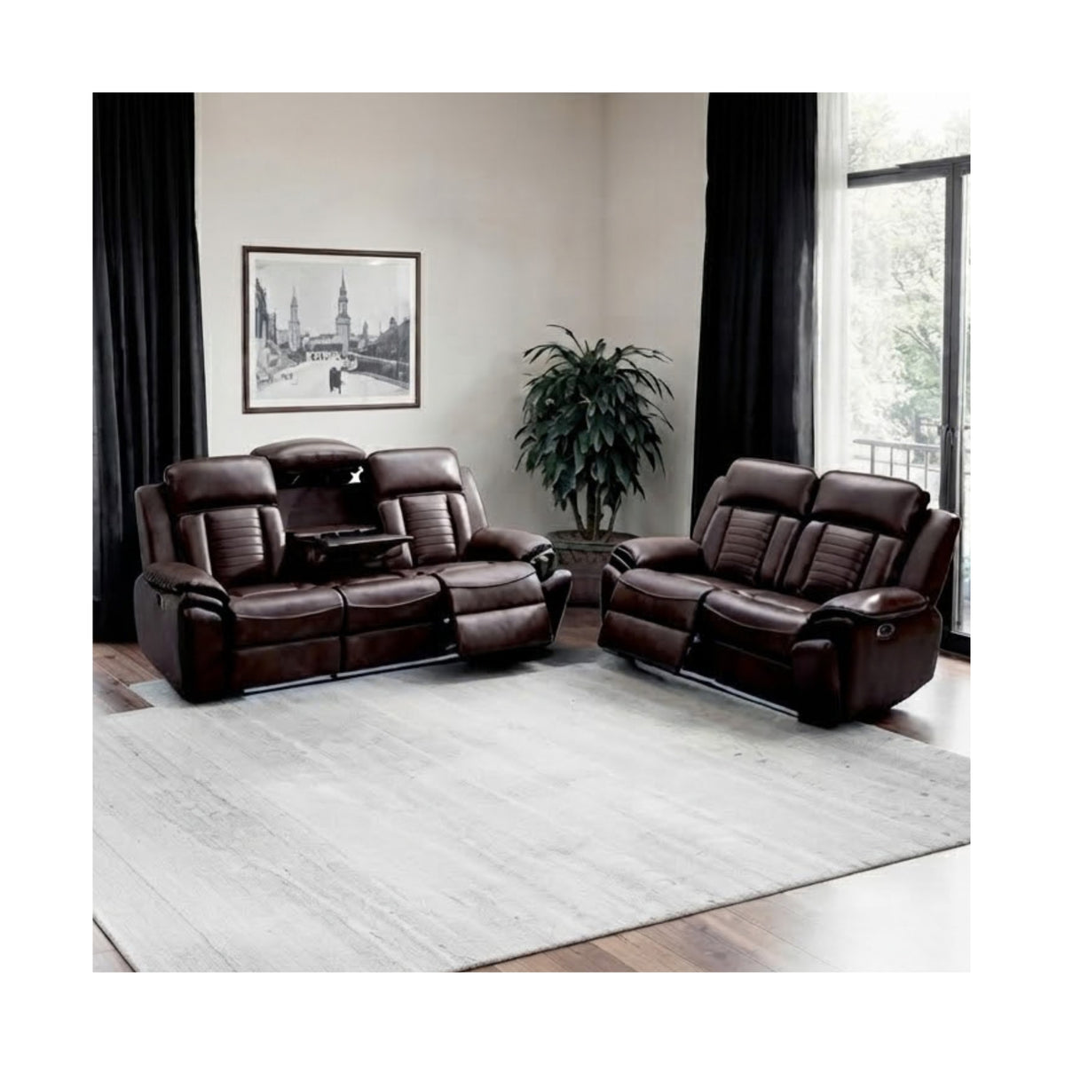 Savilla Leather Suite 2 Seater