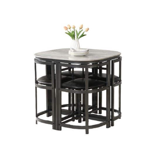 Ace Modern Space Saving 4 Seater Compact Dining Set