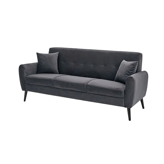 Chic Grey Matt Velvet 3 Seater Sofa