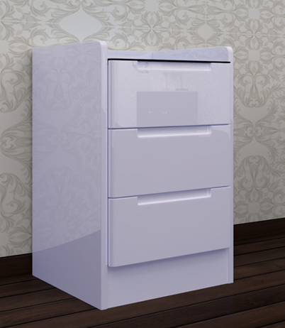 Vesko 3 Drawer Bedside Cabinet