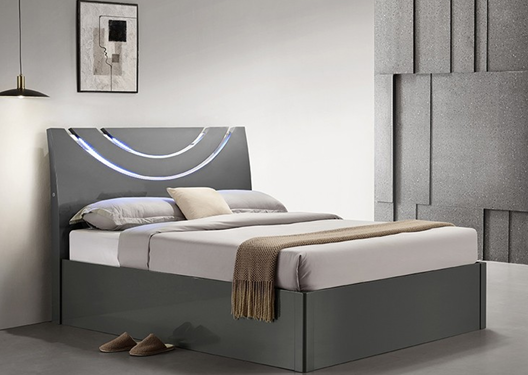 Eclipse Grey High Gloss Storage Bed