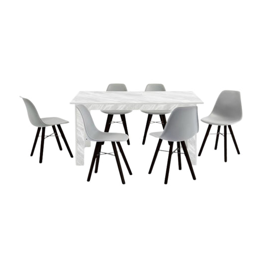Melbourne Marble Dining Set with Kimberley Chairs