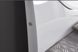 Eclipse White High Gloss Storage Bed