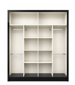Chicago High Gloss Wardrobe 2 Door Slider 180cm