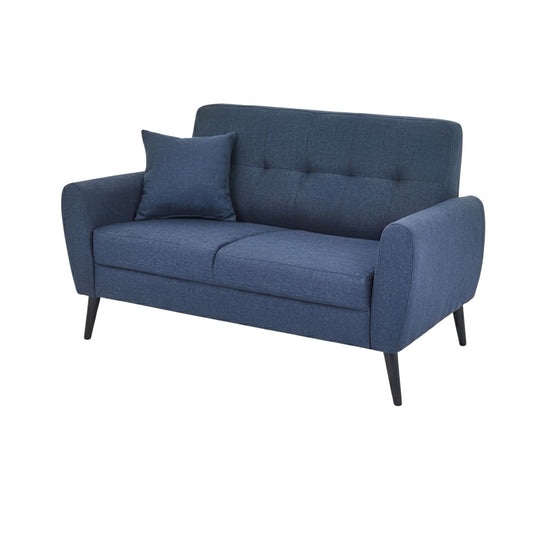 Chic Navy Fabric 2 Seater Sofa