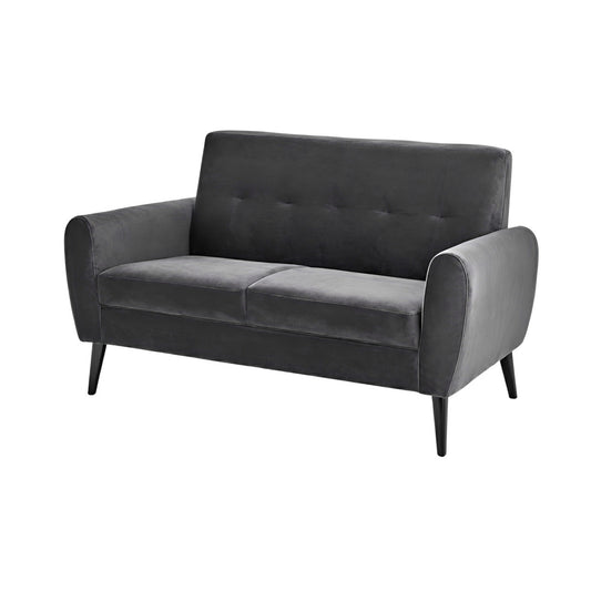 Chic Grey Matt Velvet 2 Seater Sofa