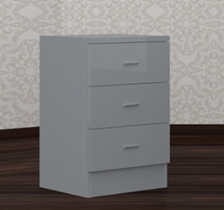 Norvik 3 Drawer Bedside Cabinet