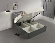 Madrid Grey High Gloss Storage Bed