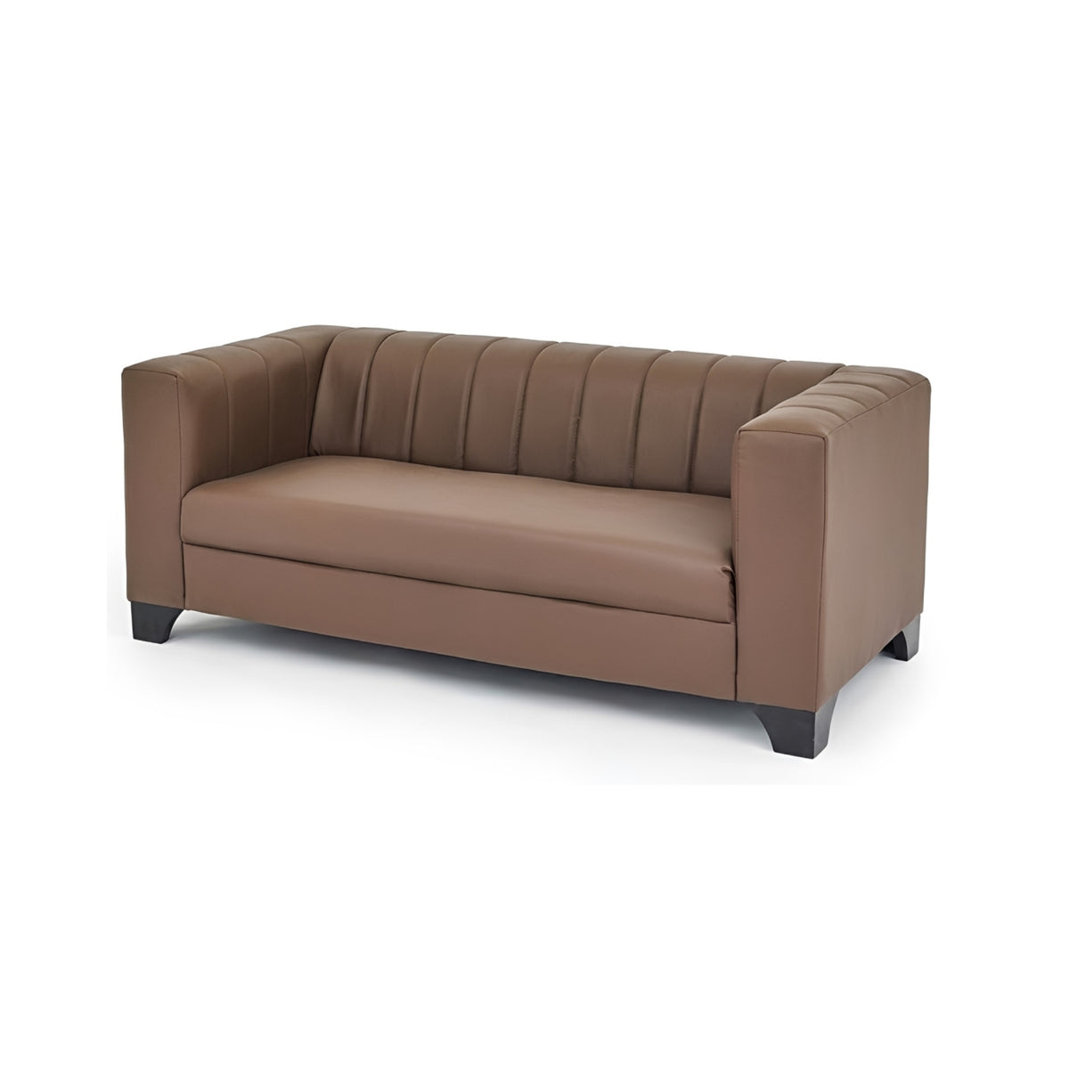 Grace Light Brown PU Sofa 3 Seater