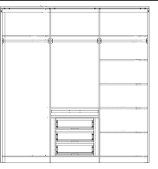 Madrid High Gloss 3 Door Slider Wardrobe