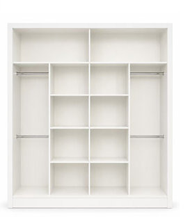 Chicago High Gloss Wardrobe 2 Door Slider 203cm