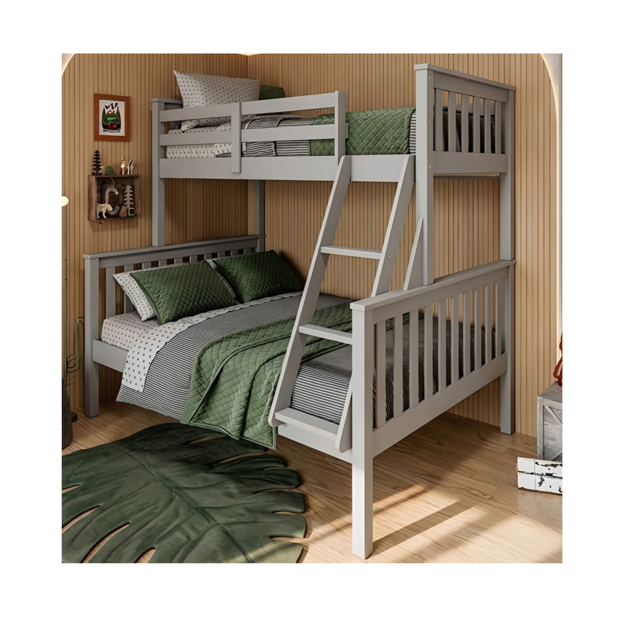 Mission Dove Grey Triple Bunk Bed