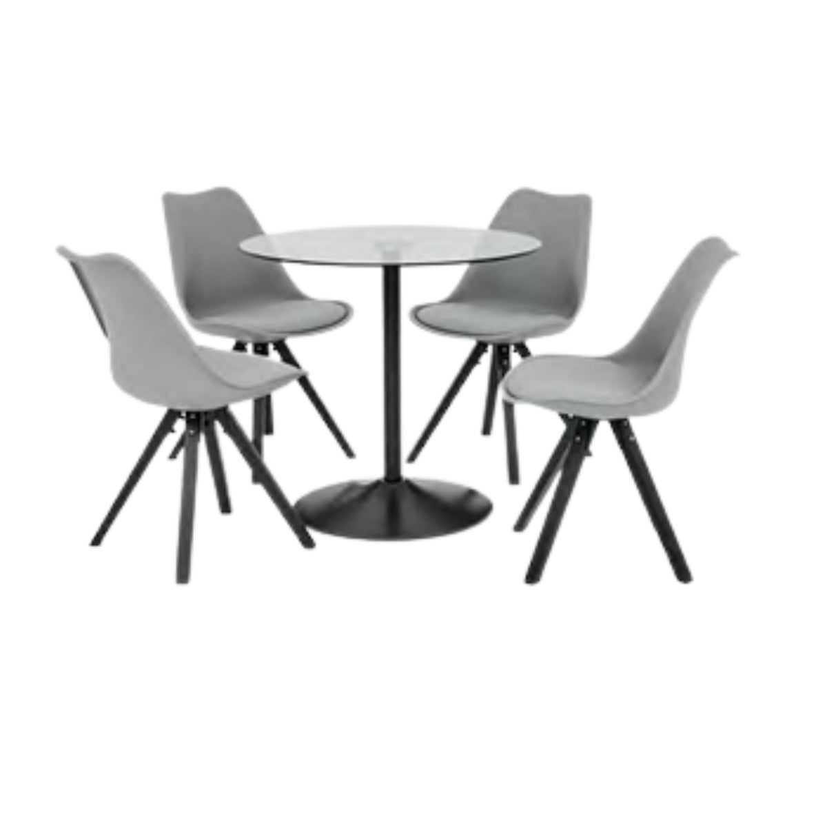 Scarlet Round Table Dining Sets with Violet Chairs