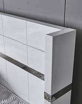 Kensington Wing White High Gloss Storage Bed