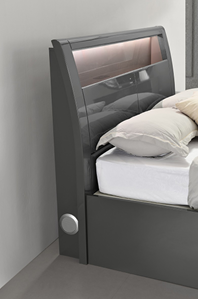 Madrid Grey High Gloss Storage Bed