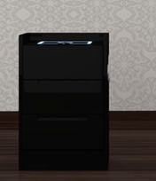 Vesko 3 Drawer Bedside Cabinet