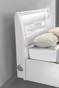 Madrid White High Gloss Storage Bed