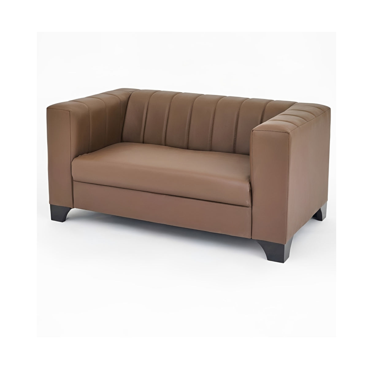 Grace Light Brown PU 2 Seater Sofa