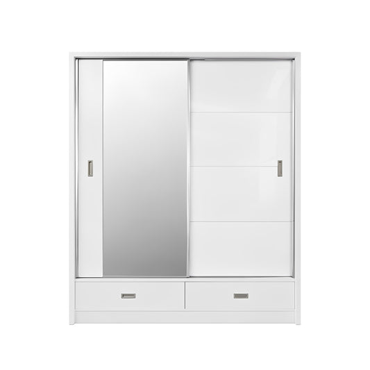 Mayfair High Gloss Wardrobe 2 Door Slider 208cm