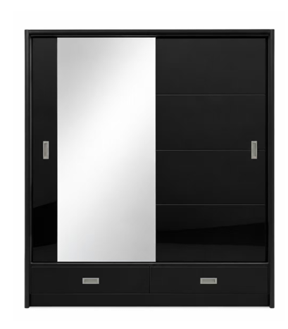 Mayfair High Gloss Wardrobe 2 Door Slider 208cm