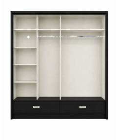 Mayfair High Gloss Wardrobe 2 Door Slider 208cm