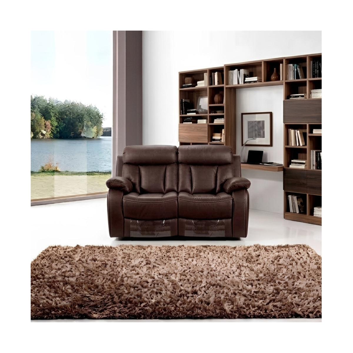 Vancouver Leather Recliner  2 Seater