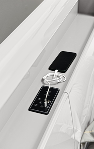 Madrid White High Gloss Storage Bed