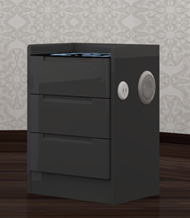 Vesko 3 Drawer Bedside Cabinet
