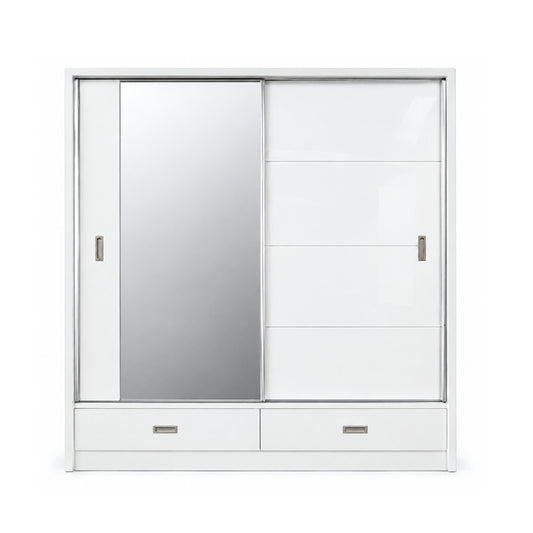 Mayfair High Gloss Wardrobe 2 Door Slider 208cm