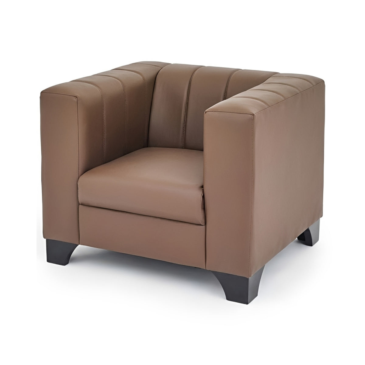 Grace Light Brown PU Armchair