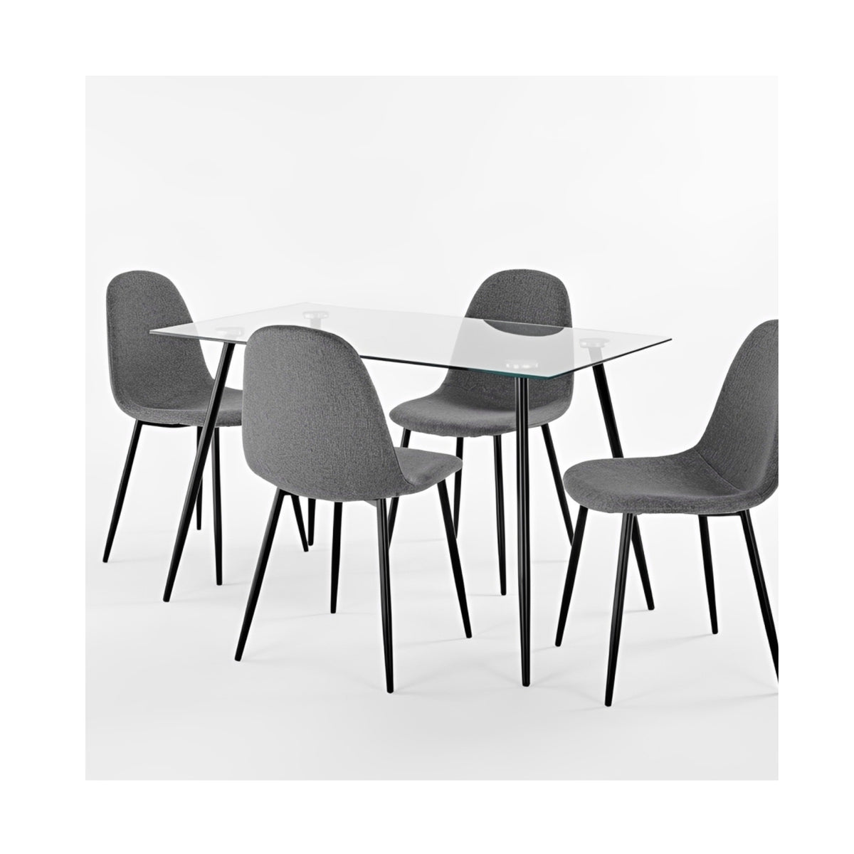 Parma Glass Table with Barcelona Chairs
