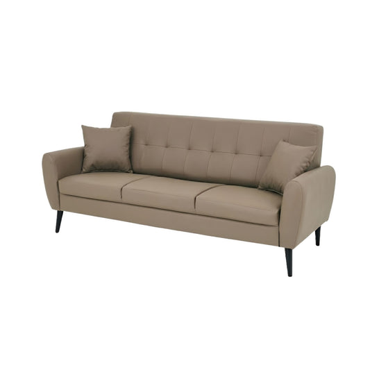 Chic Taupe PU 3 Seater Sofa
