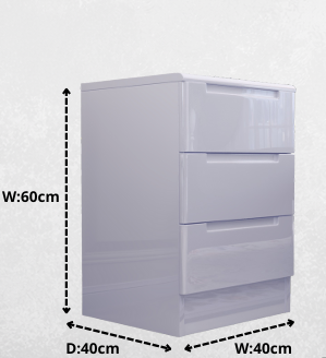 Fenlo 3 Drawer Bedside Cabinet