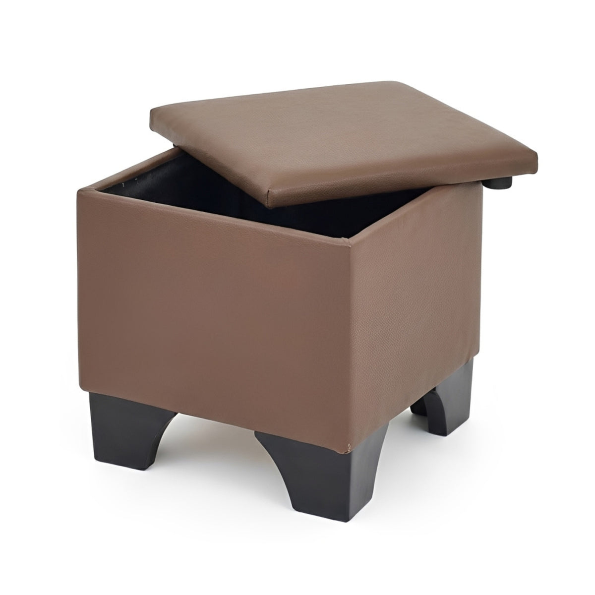 Grace Light Brown PU Storage Footstool