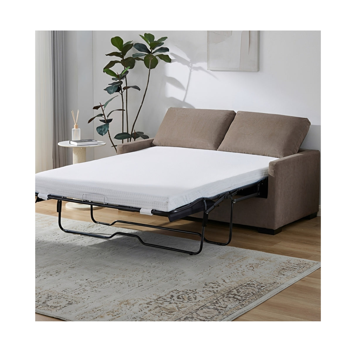 Monica Light Brown Fabric Sofa Bed