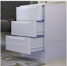 Fenlo 3 Drawer Bedside Cabinet