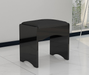 Madrid 6 Drawer Dresser &amp; Mirror with Stool High Gloss