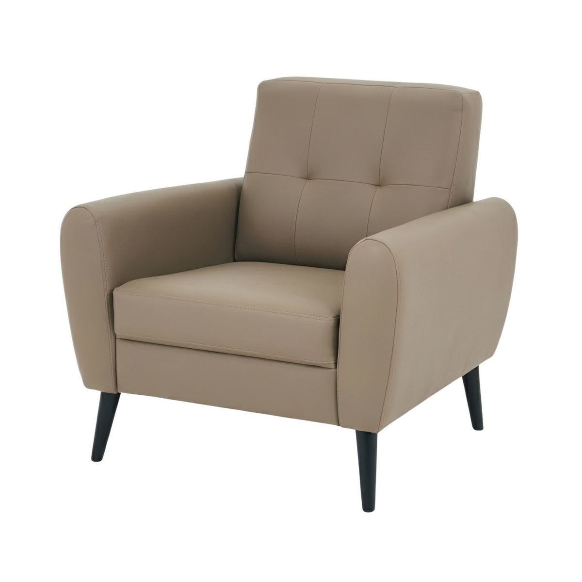 Chic Taupe PU Armchair