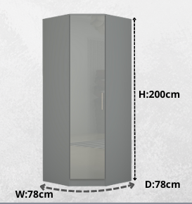 Oslo 80cm Corner Wardrobe