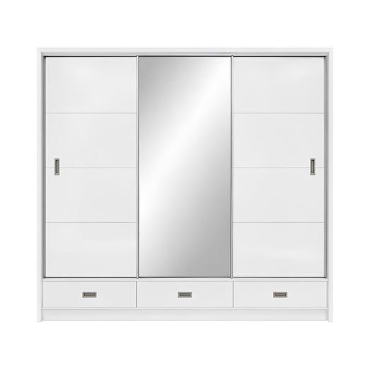 Mayfair High Gloss Wardrobe 3 Door Slider 245cm