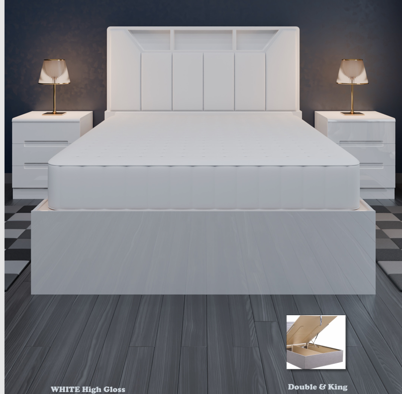 B04 High Gloss Storage Bed