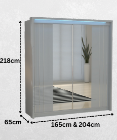 Berlin 165cm Sliding Wardrobe