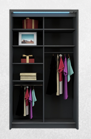 Berlin 125cm Sliding Wardrobe