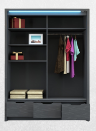 Cairo 165cm Sliding Wardrobe