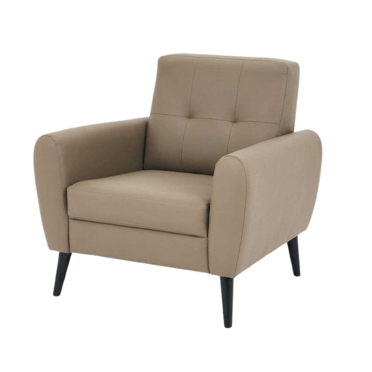 Chic Taupe PU Armchair