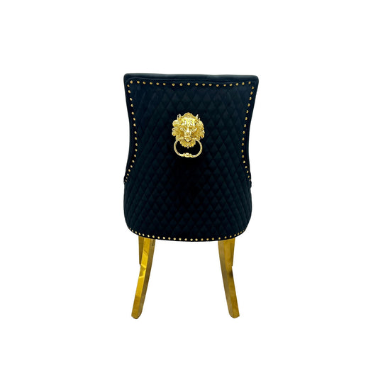 Majestic Gold Lion Knocker Chair