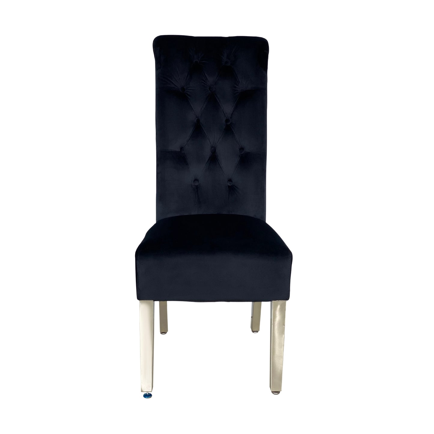 Sofia Chrome Leg Lion Knocker Dining Chair
