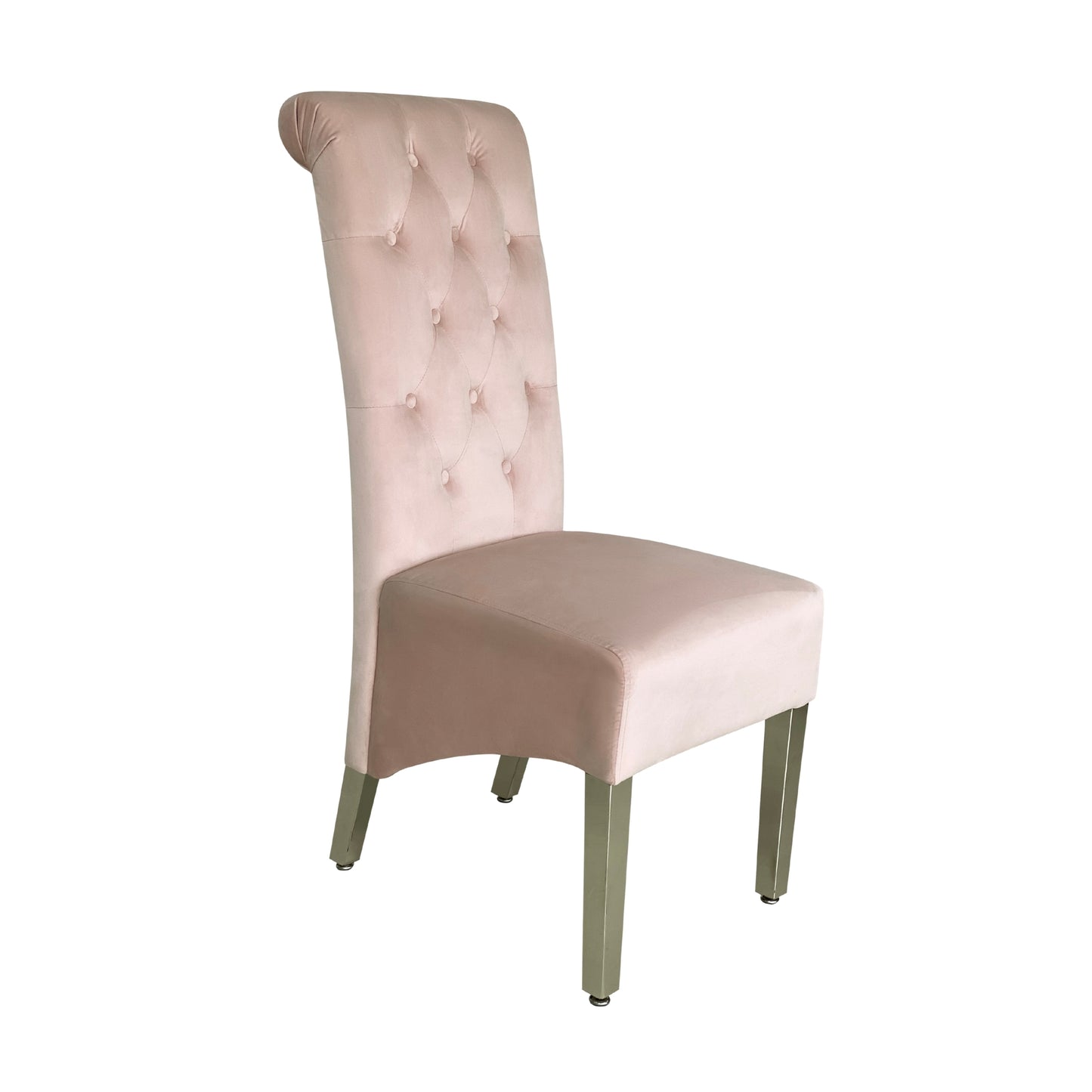 Sofia Chrome Leg Lion Knocker Dining Chair