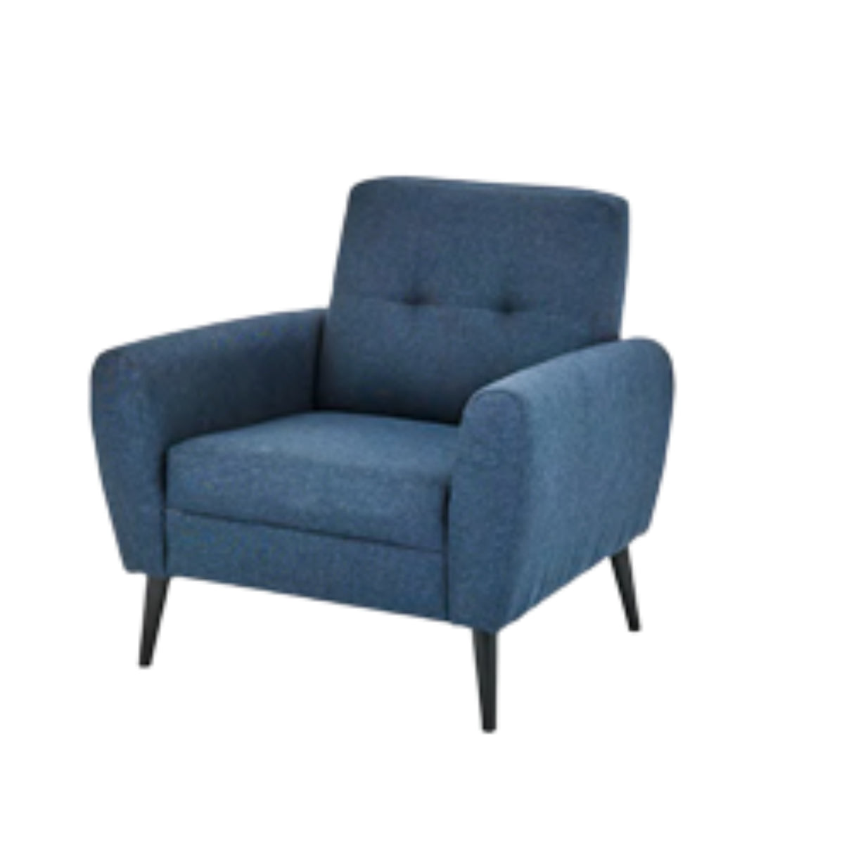 Chic Navy Fabric Armchair