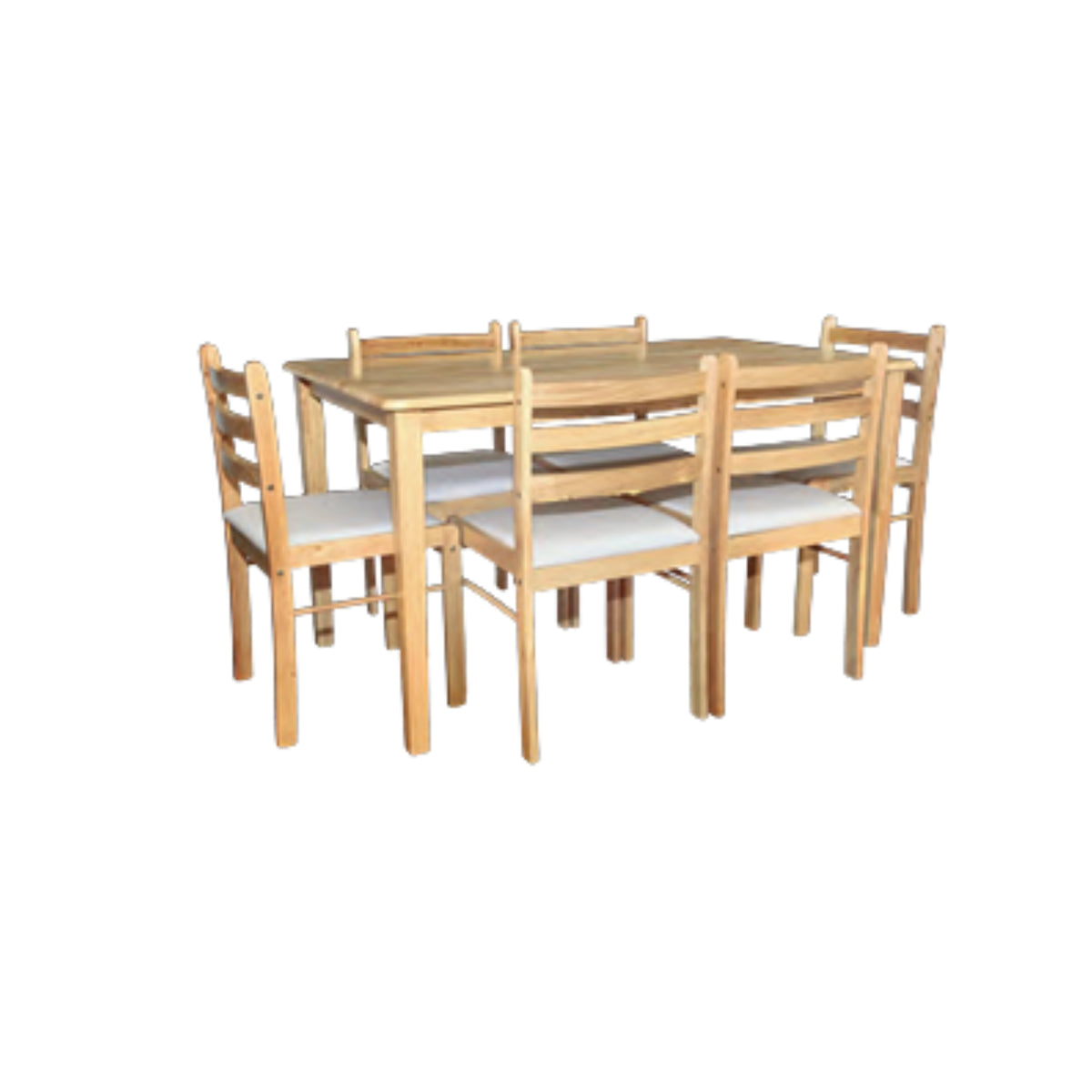 Malay Large Table with Starter Padded Chairs
